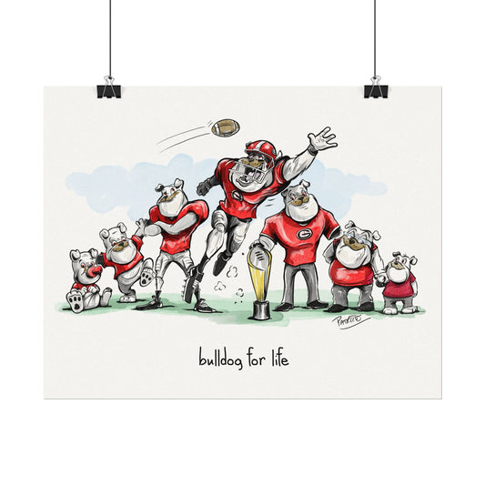 Bulldog for Life Print
