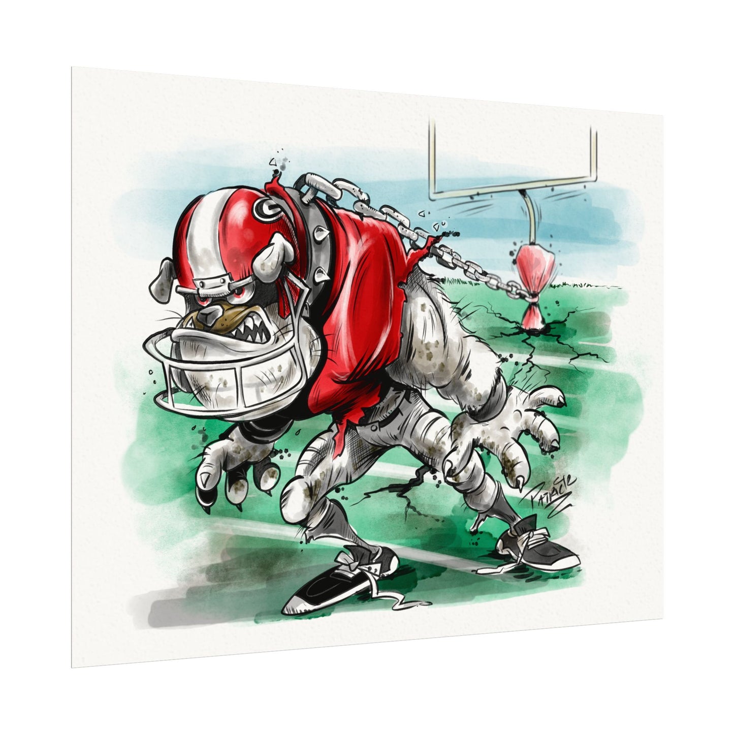 UGA Release the Dawg Poster, Sports Decor, Wall Art for Fans, Unique Gift for Gamers, Home or Office Decoration