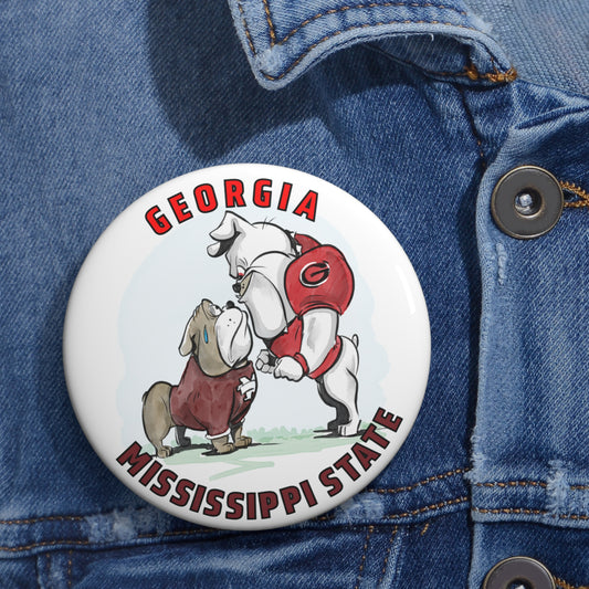 Game Day Pin UGA Mississippi State, Sports Fan Accessories, Gift for College Students, Georgia vs Mississippi State, Funny Party