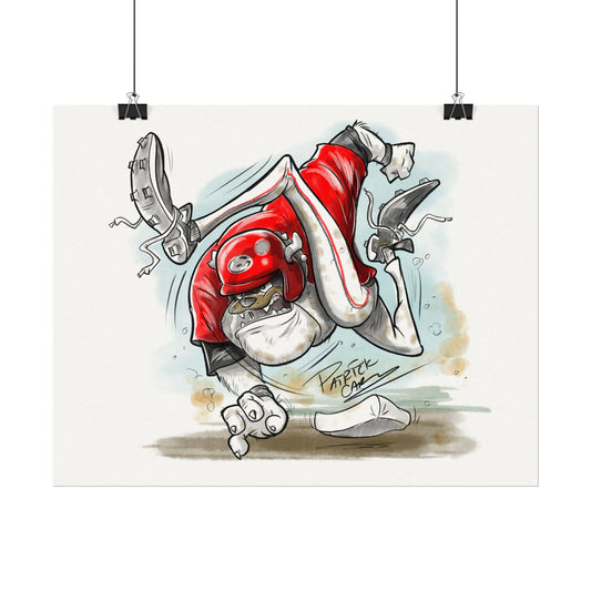 UGA Baseball Run Print