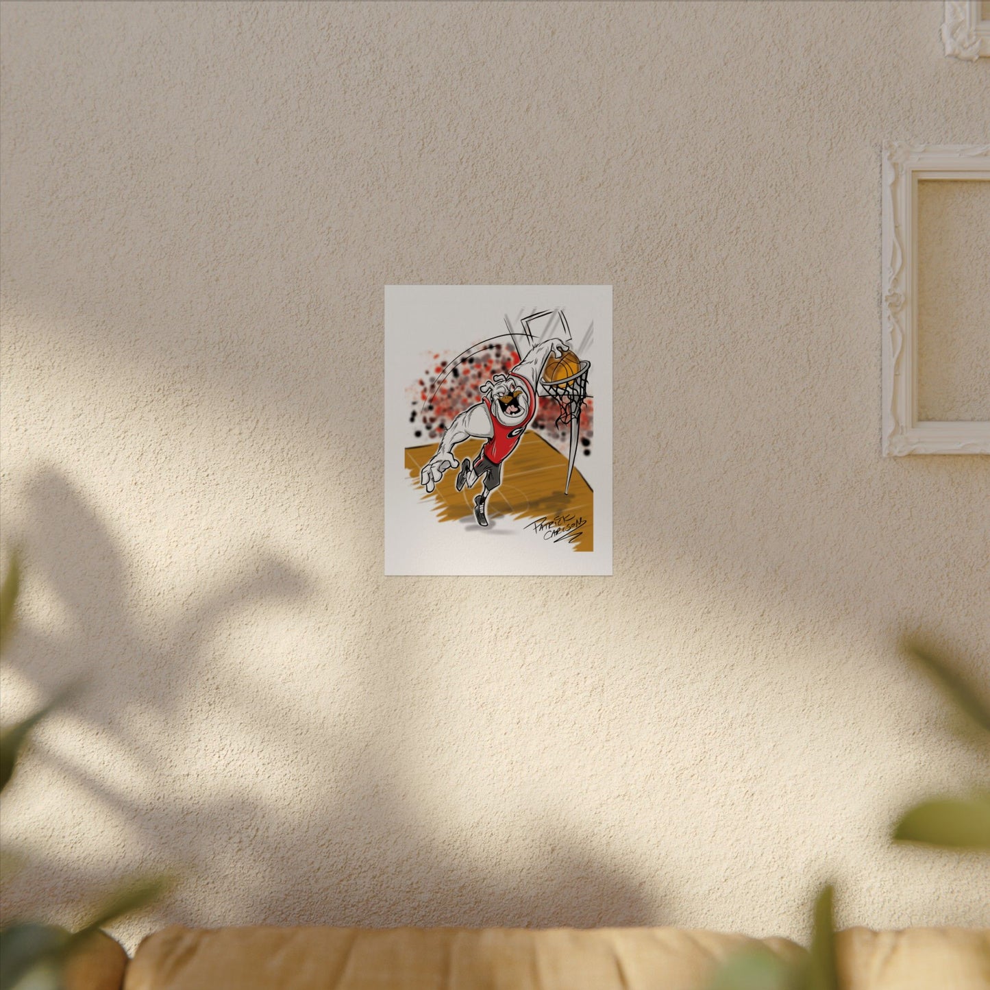 UGA Basketball Art Print