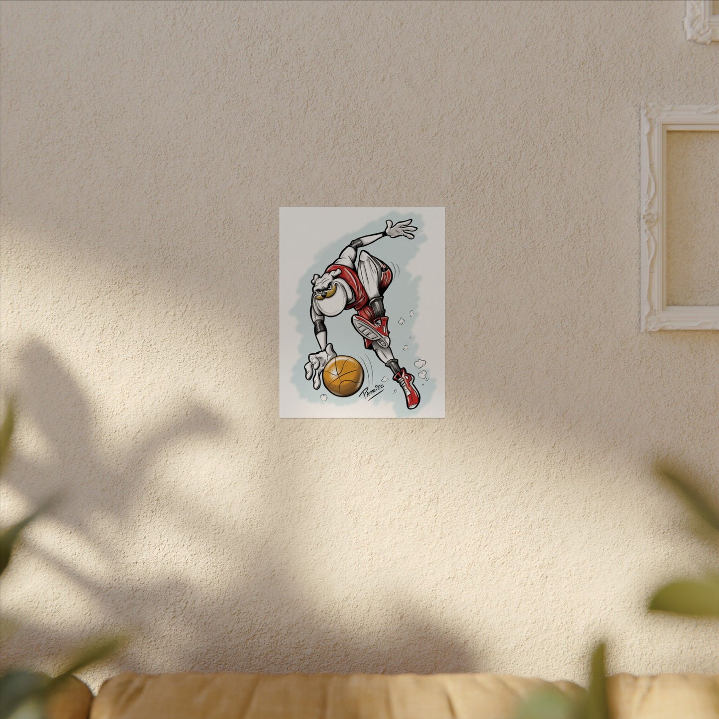 UGA Basketball Dribble Print