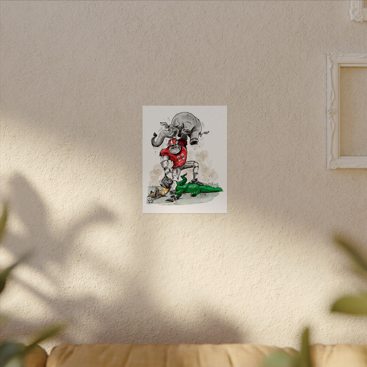 SEC Rivals, UGA, Playful Decor for Sports Fans, Unique Gift for Gamers, Creative Home Office Decoration, Fun Wall Decor