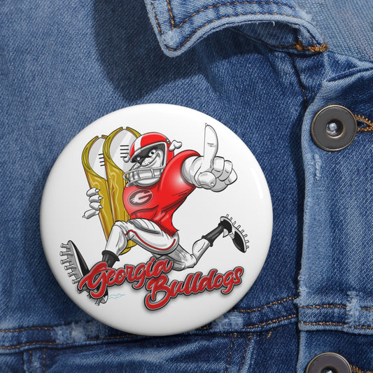Georgia Bulldogs Pin Buttons | Sports Team Button Badges, Gift for Fans, College Spirit Accessories, Game Day Gear, Sporty Flair