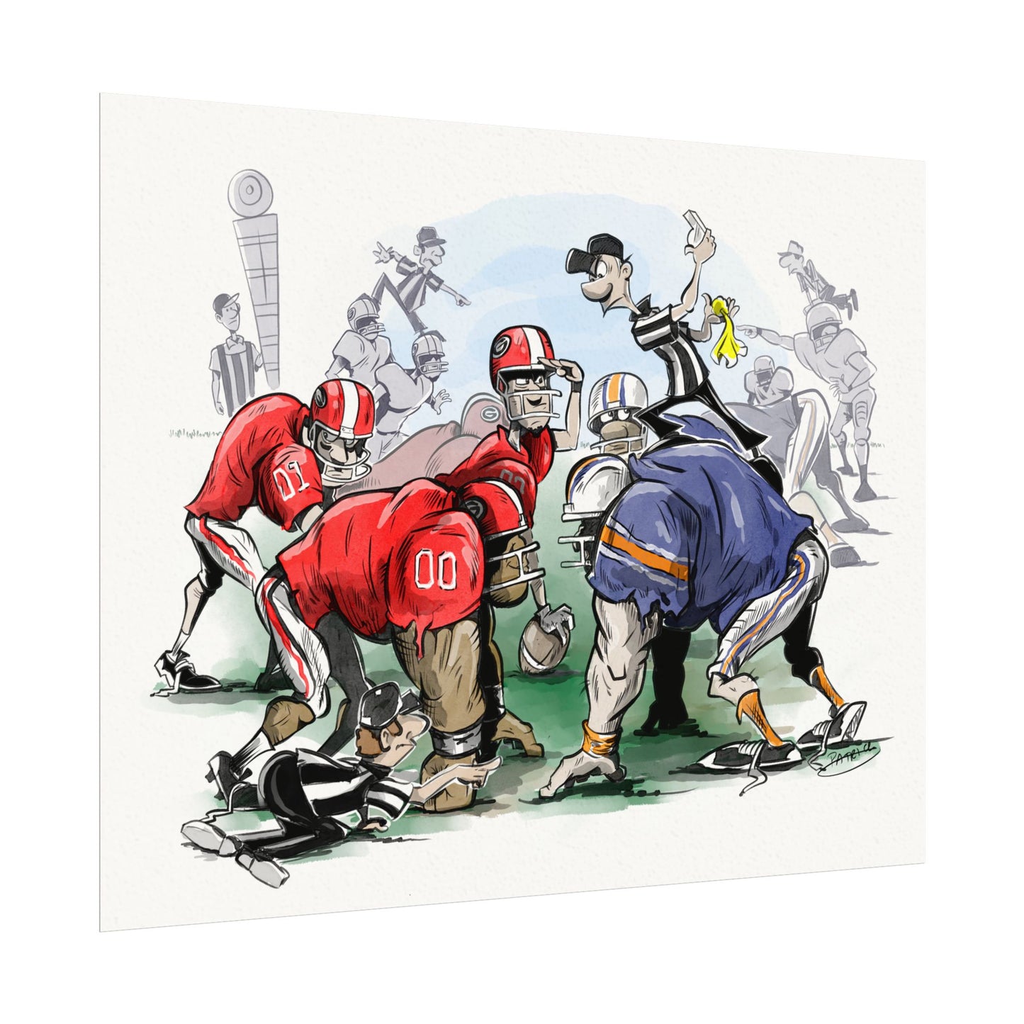 UGA Football Poster, Wall Art, Home Decor,Football Decor, Gift for Sports Fans, Coach Gift