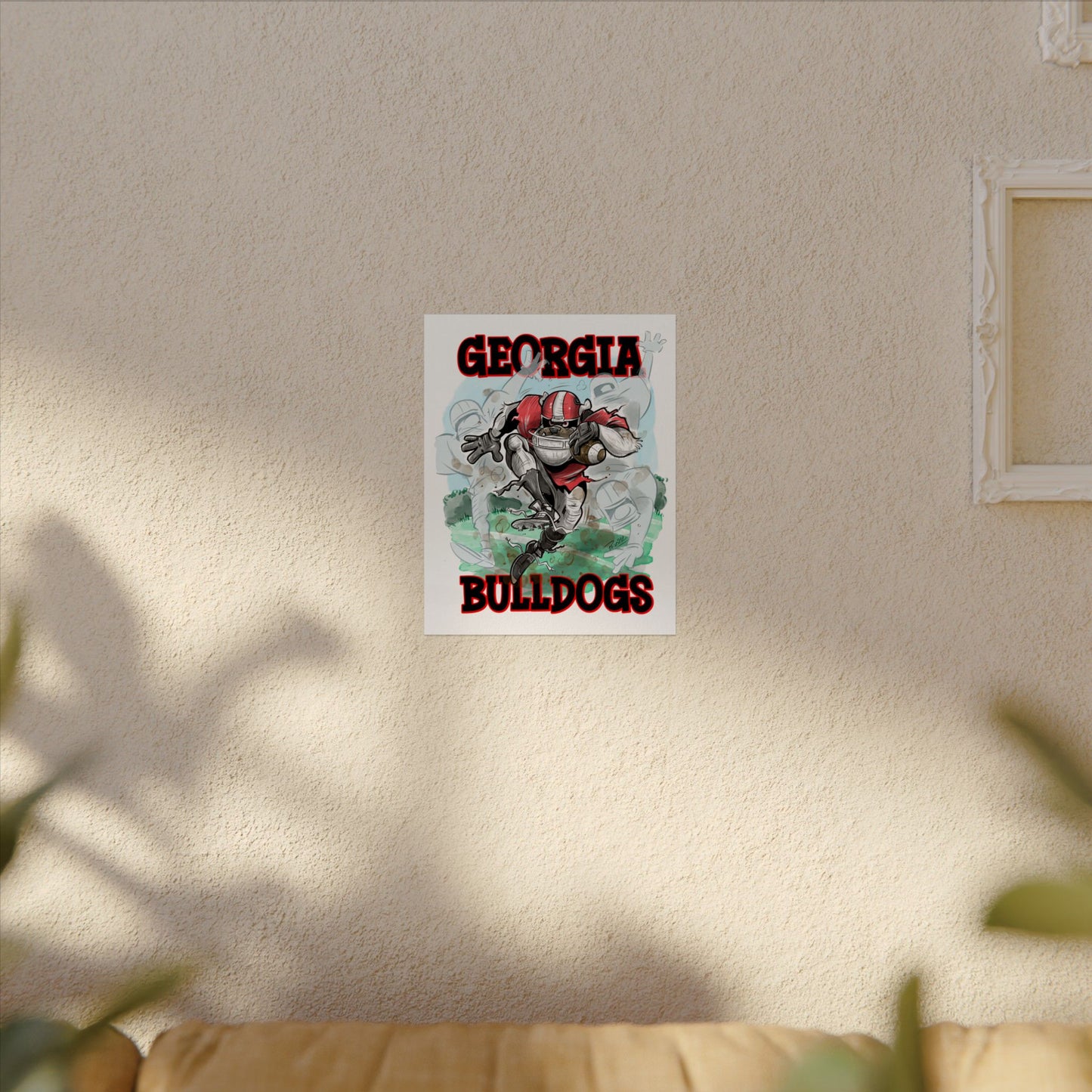 UGA Bulldogs Poster Art Print, Georgia Bulldogs Fan Decor, College Wall Art, Game Day Decoration, Gift for Sports Lovers