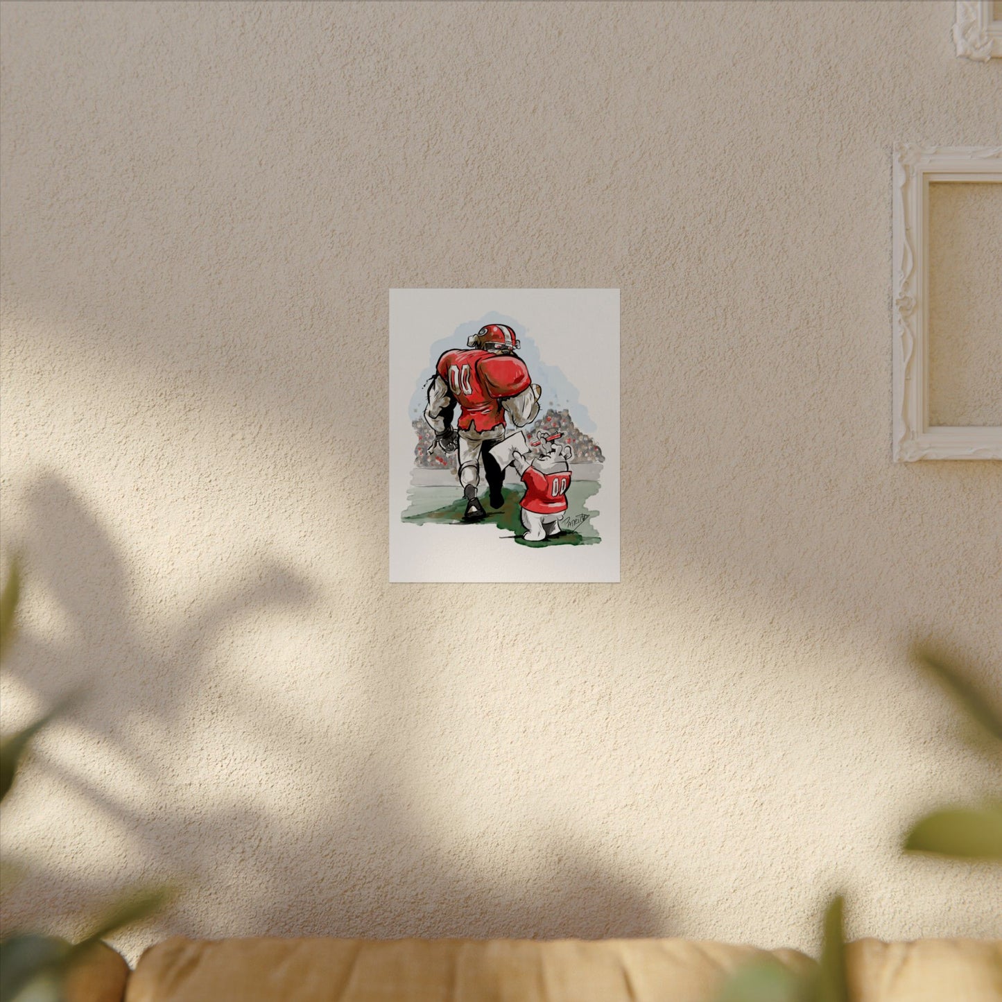 UGA Dreamer Print, College Football Poster, Sports Decor, Gift for Fans, Wall Art for Home or Office