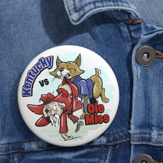 Kentucky Wildcats vs Ole Miss Team Pin Buttons, Fun Accessories, Game Day Flair, Collectible Badges, Gifts for Fans, Party Favors