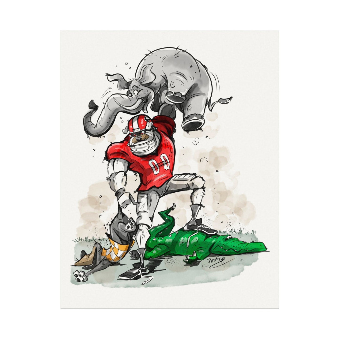 SEC Rivals, UGA, Playful Decor for Sports Fans, Unique Gift for Gamers, Creative Home Office Decoration, Fun Wall Decor