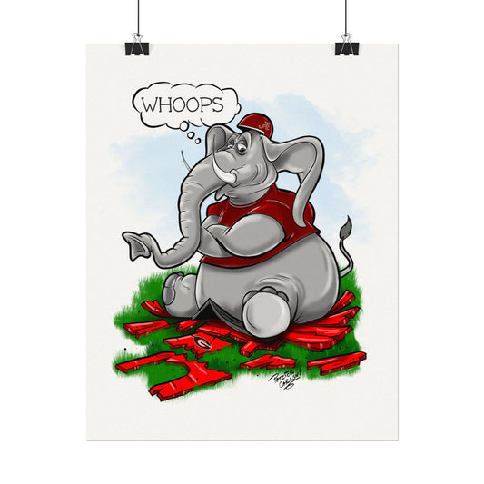 Alabama UGA House Print, Whimsical Art for Animal Lovers, Cute Nursery Decor, Fun Gift for Kids, Home Wall Art