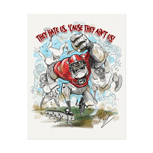UGA Football Poster: Vibrant Wall Art, Sports Decor, Fan Gifts, Home Decor, College Decor, Art Prints