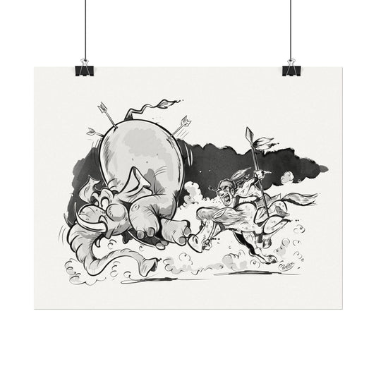 FSU vs Alabama Art Print, College football Illustration, Unique Wall Decor, Great for Sports Room, College Rivalry
