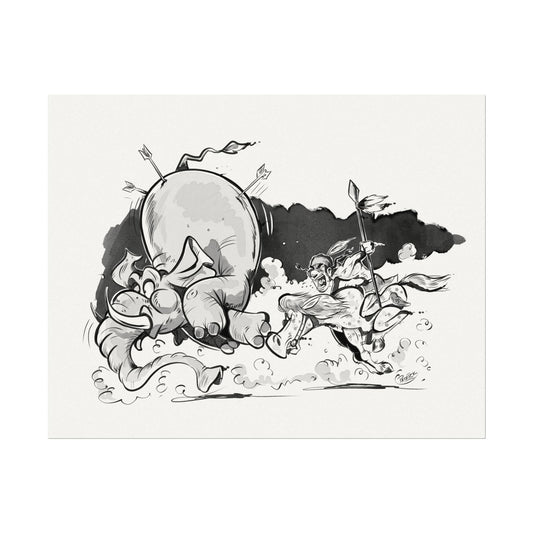 FSU vs Alabama Art Print, College football Illustration, Unique Wall Decor, Great for Sports Room, College Rivalry