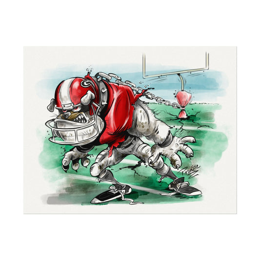 UGA Release the Dawg Poster, Sports Decor, Wall Art for Fans, Unique Gift for Gamers, Home or Office Decoration