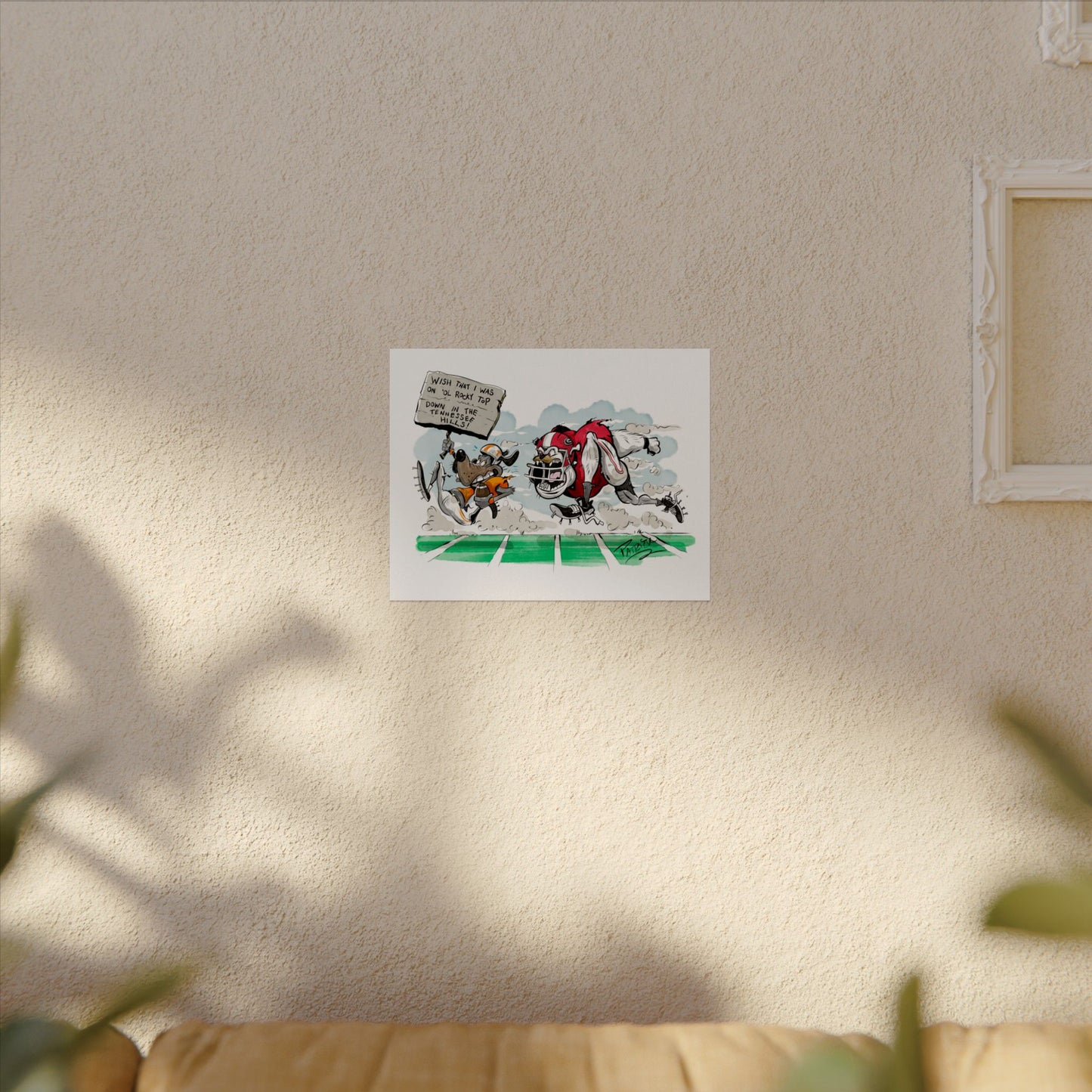 UGA Tennessee Sports Wall Art: "Wish That I Was on Ol' Rocky Top" Poster