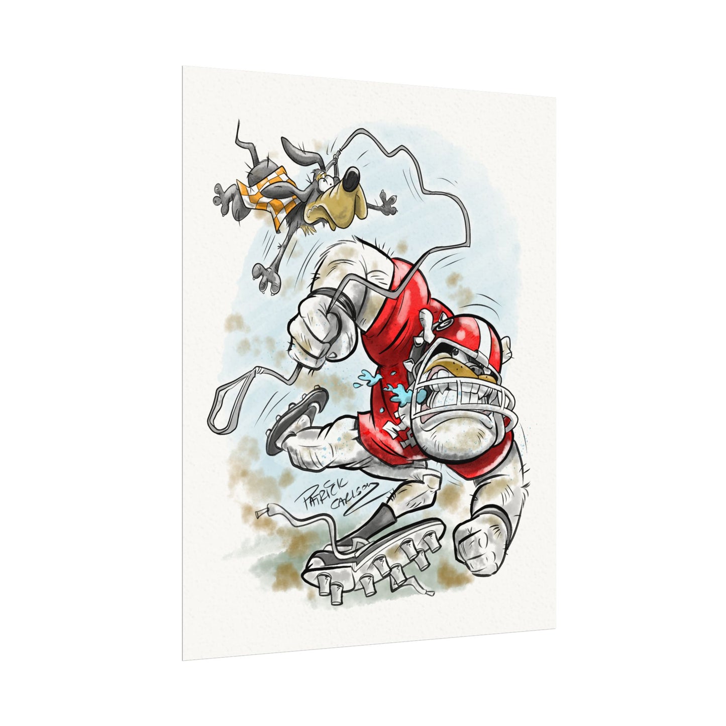 UGA vs Tennessee poster - Whimsical Wall Decor, Perfect for Game Rooms, Sports Lovers