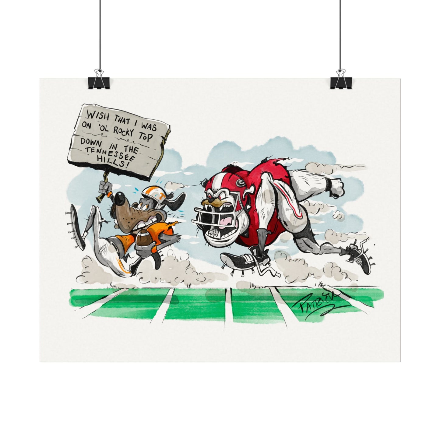 UGA Tennessee Sports Wall Art: "Wish That I Was on Ol' Rocky Top" Poster