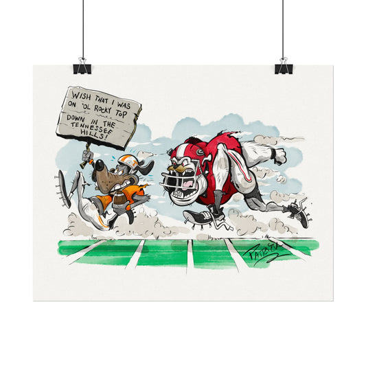 UGA Tennessee Sports Wall Art: "Wish That I Was on Ol' Rocky Top" Poster
