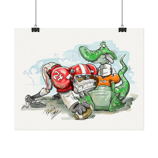 UGA Florida Posters, College Art, UGA Gift, Sports Room Decor, Watercolor Wall Art