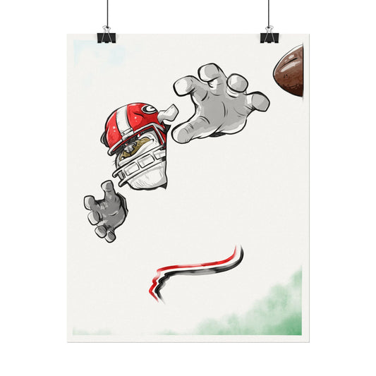 UGA Bulldog Football Wall Art Prints, Sports Poster, Game Day Decor, University of Georgia Team Spirit Decor