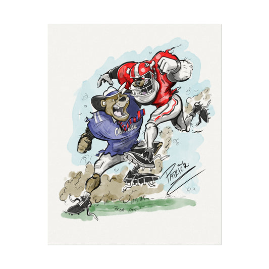 UGA vs Ole Miss - Perfect for Fans, Home Décor, College Spirit, Gift for Sports Lovers, Youthful & Fun!