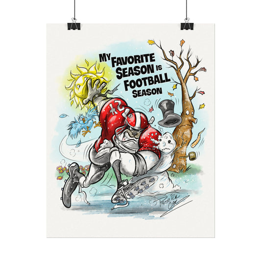 UGA Football Season 11x14 Poster, Wall Art, Home Decor, Sports Fan Gift, Fall Decor, Unique Gift for Him