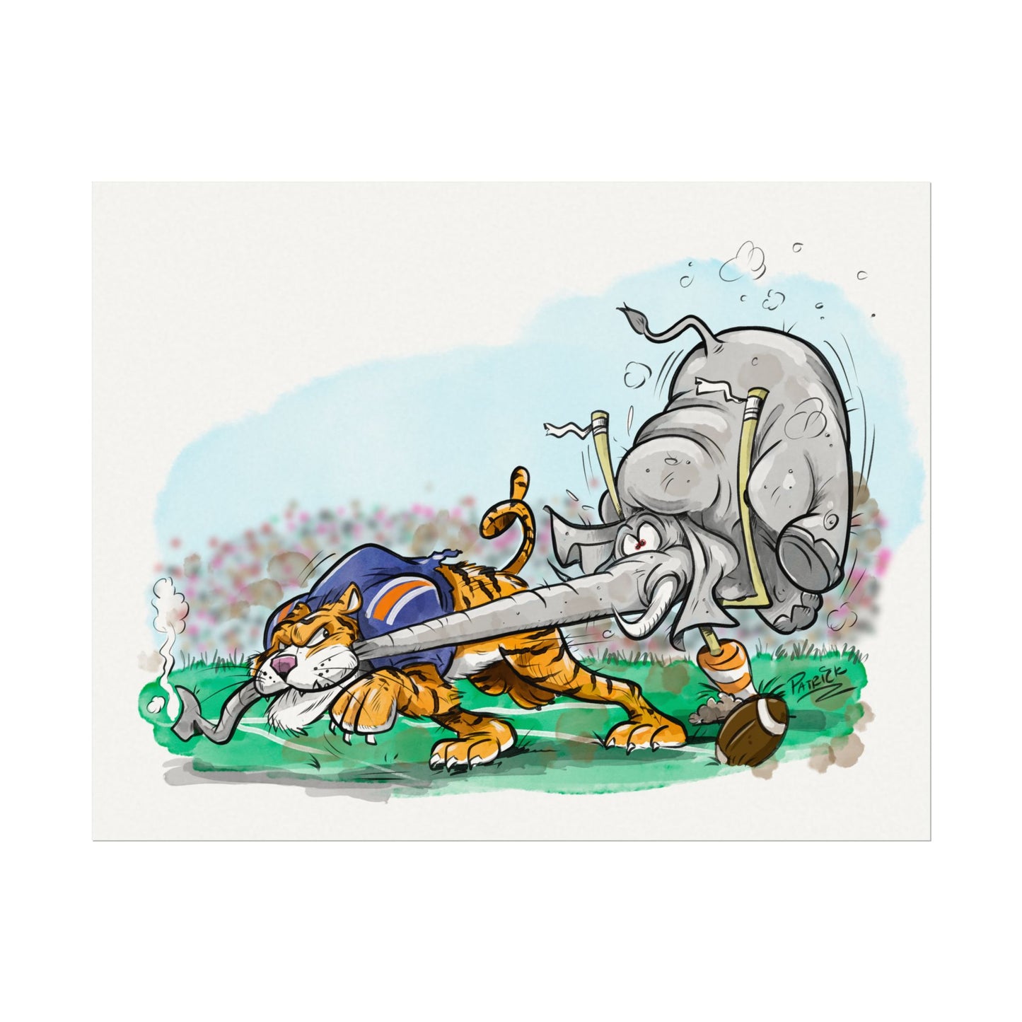 Auburn vs Alabama Art Print, College Team Decor, Game Day Wall Art, Unique Gift for Sports Fans, College football