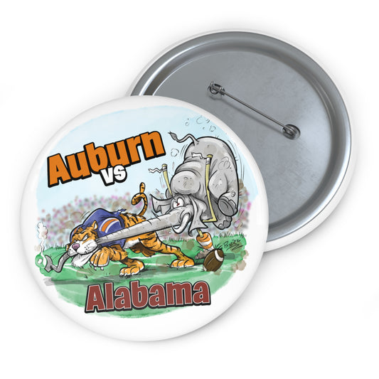 Auburn vs Alabama Gameday Buttons, Auburn vs Alabama, Fan Pins, Game Day Accessories, Sports Collectibles
