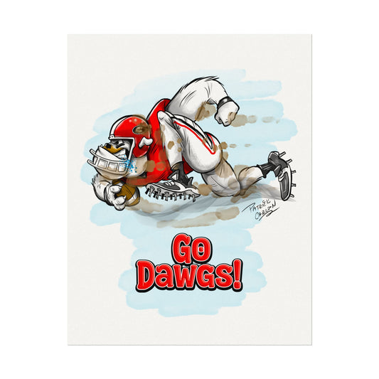 Go Dawgs! UGA Matte Posters, Sport Art, Home Decor, Gift for Fans, Wall Art, College Football