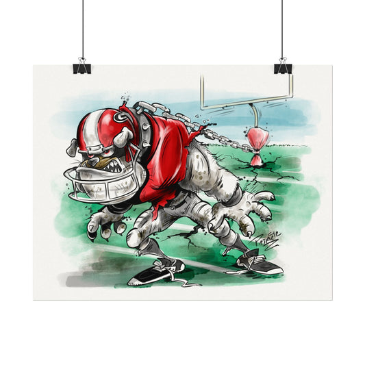 UGA Release the Dawg Poster, Sports Decor, Wall Art for Fans, Unique Gift for Gamers, Home or Office Decoration