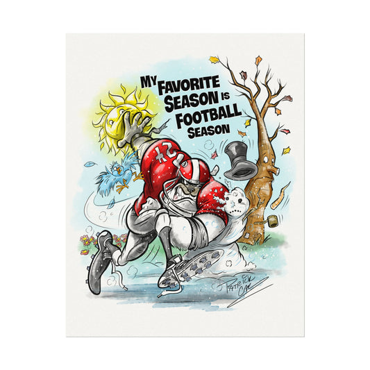 UGA Football Season 11x14 Poster, Wall Art, Home Decor, Sports Fan Gift, Fall Decor, Unique Gift for Him