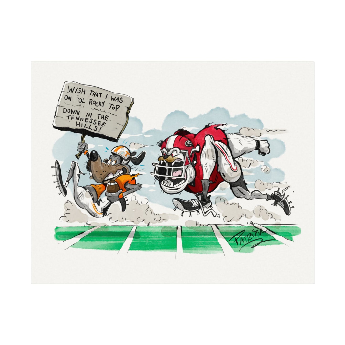 UGA Tennessee Sports Wall Art: "Wish That I Was on Ol' Rocky Top" Poster