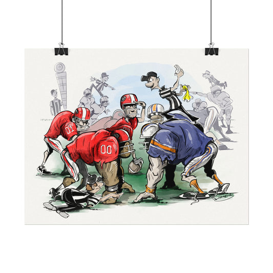 UGA Football Poster, Wall Art, Home Decor,Football Decor, Gift for Sports Fans, Coach Gift