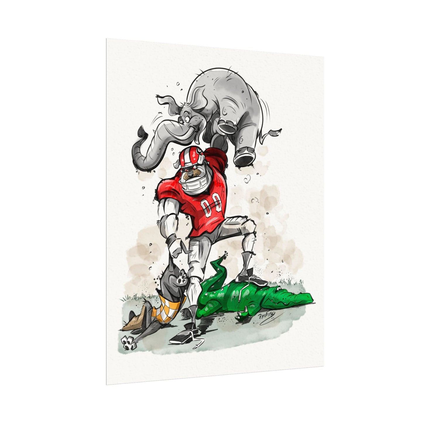 SEC Rivals, UGA, Playful Decor for Sports Fans, Unique Gift for Gamers, Creative Home Office Decoration, Fun Wall Decor