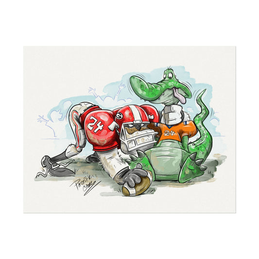 UGA Florida Posters, College Art, UGA Gift, Sports Room Decor, Watercolor Wall Art