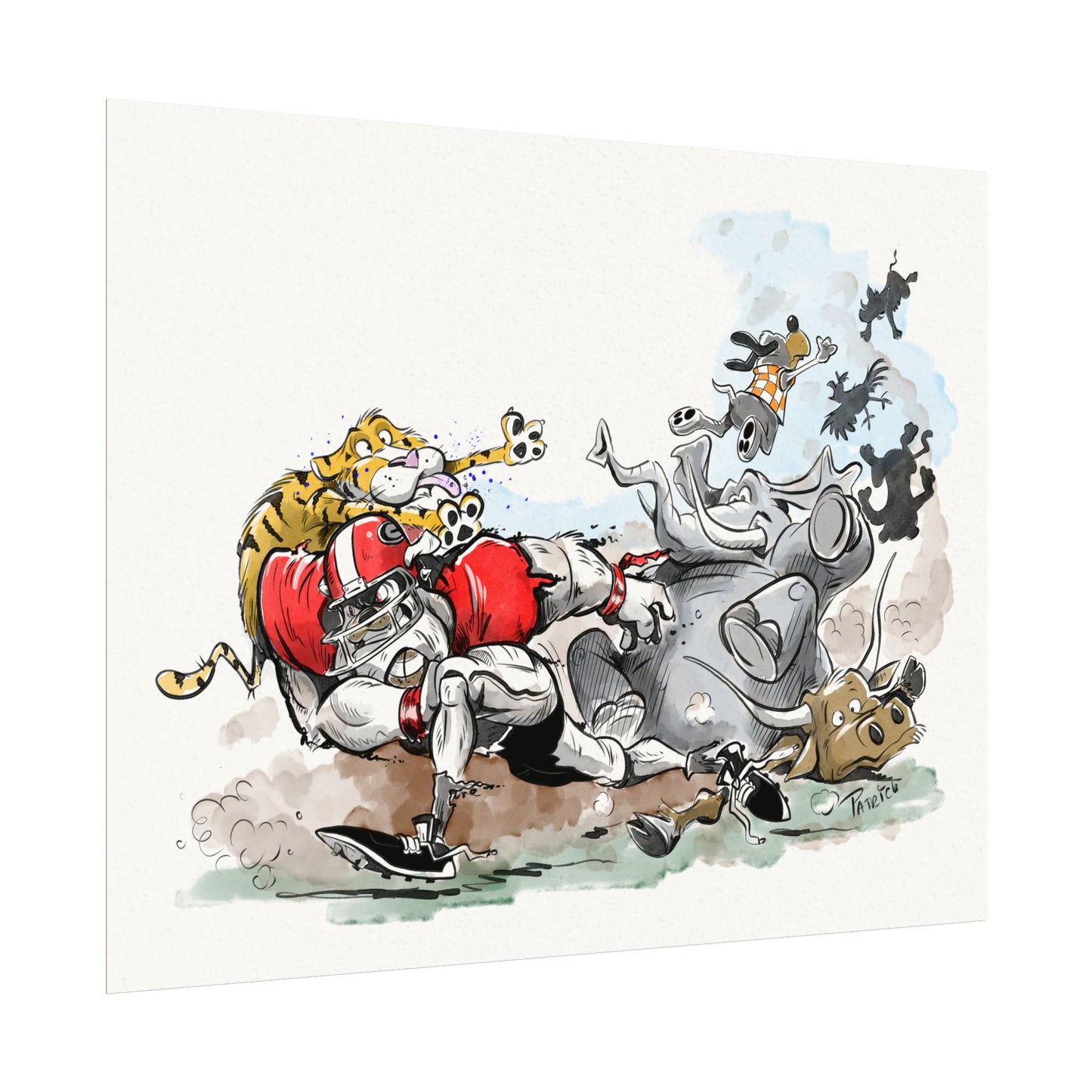 Georgia Bulldog Posters, Fun Wall Art for FootballLovers, Kid's Room Decor, Unique Gift for Birthdays, Playful Art Prints