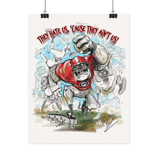 UGA Football Poster: Vibrant Wall Art, Sports Decor, Fan Gifts, Home Decor, College Decor, Art Prints
