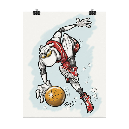 UGA Basketball Posters, Sports Art Print, Comic Wall Décor, Kids Room Decoration, Gifts for Athletes