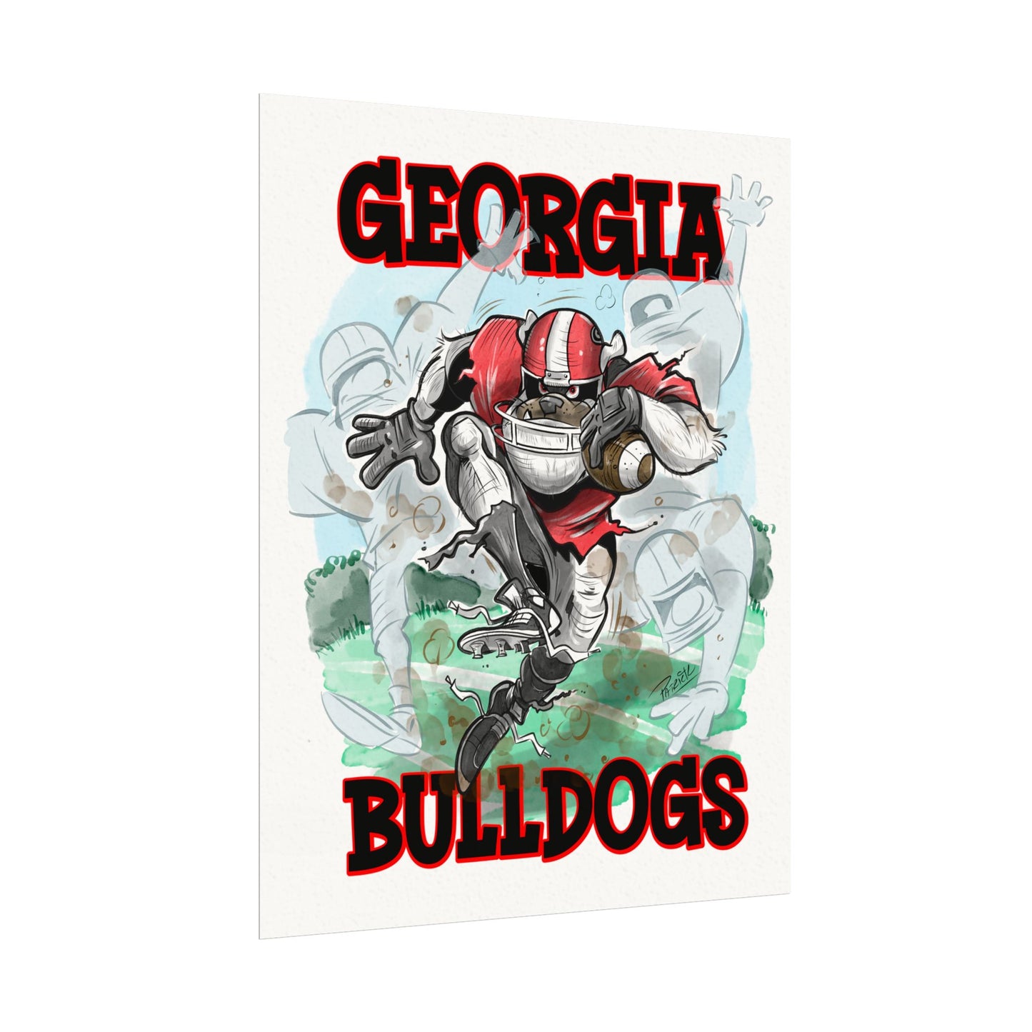 UGA Bulldogs Poster Art Print, Georgia Bulldogs Fan Decor, College Wall Art, Game Day Decoration, Gift for Sports Lovers