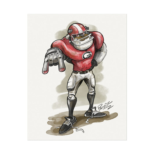 UGA Horns Down 11x14 poster - Gifts for Sports Lovers, Unique Home Decoration