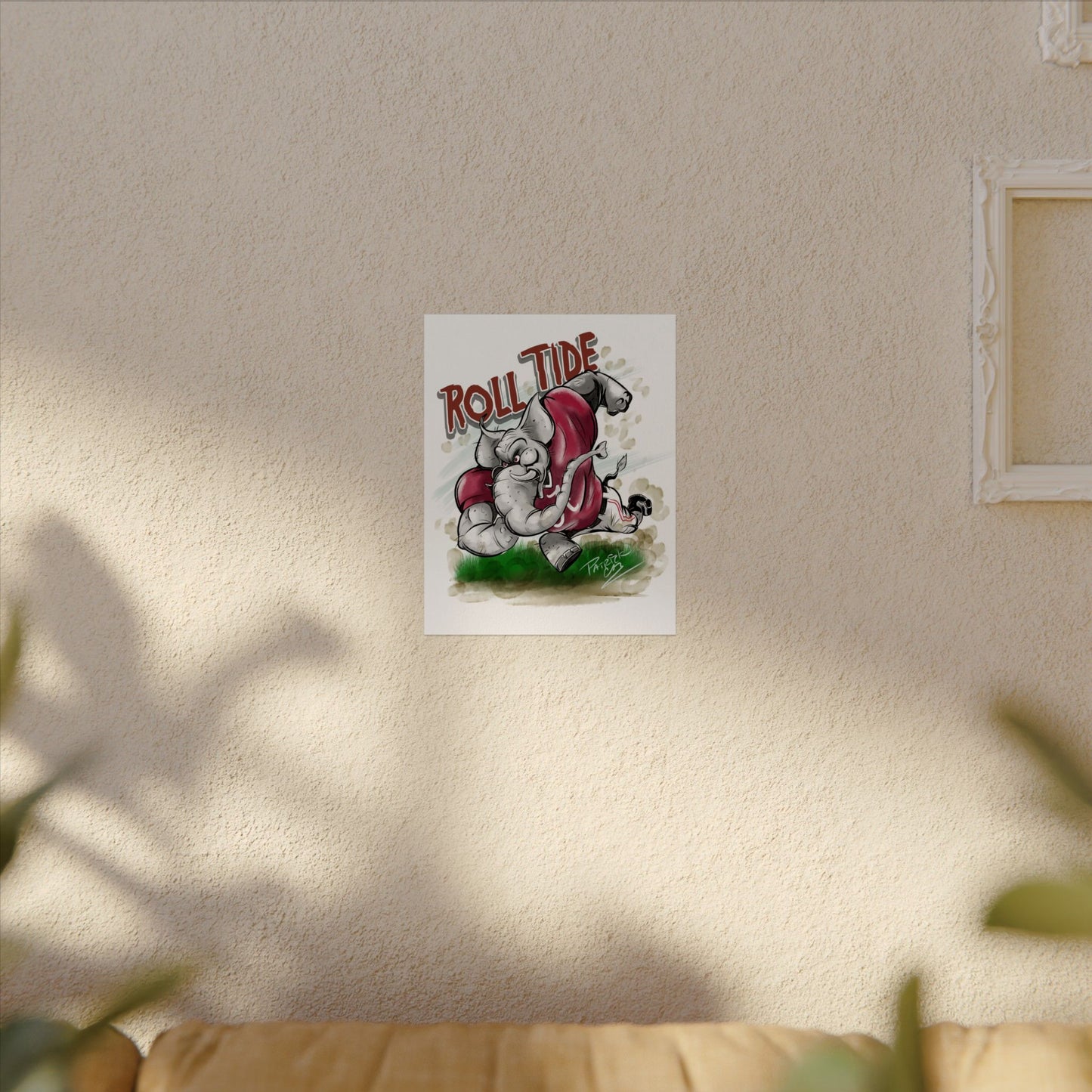 Roll Tide Alabama Art Poster, Fun Wall Decor for College Students, Sports Enthusiasts, Game Day Decor, Branded Art Prints, Unique Gifts