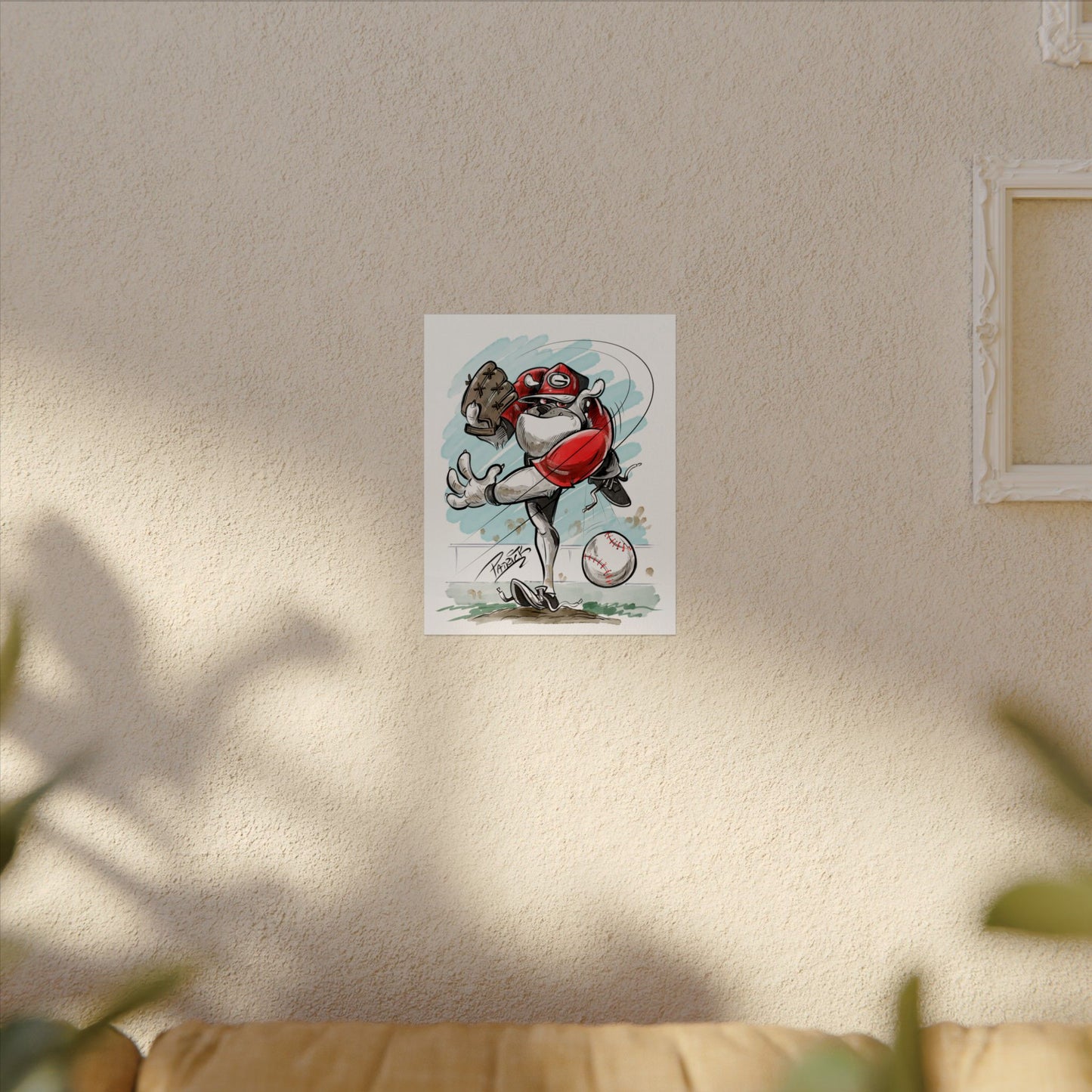 UGA Baseball 11x14 poster, Sports Decor, Unique Gift for Athletes, Kids Room Wall Art, Perfect for Sports Enthusiasts