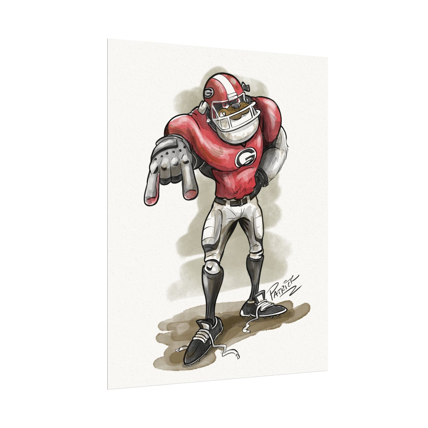UGA Horns Down 11x14 poster - Gifts for Sports Lovers, Unique Home Decoration