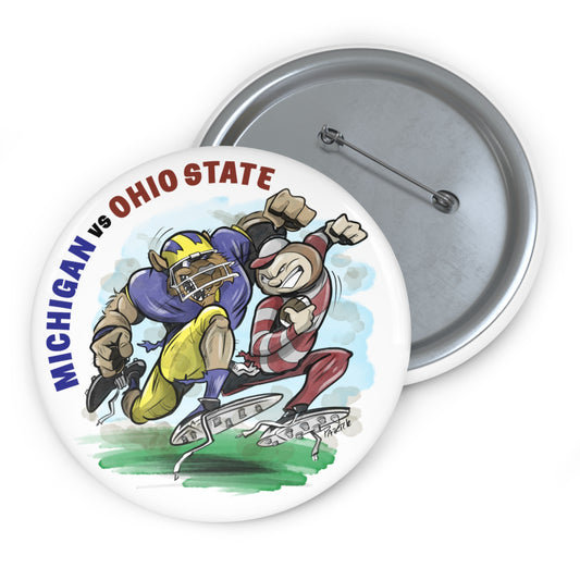 Michigan vs Ohio State gameday Buttons - Fan Pins, Michigan vs Ohio State, Gift for Sports Fans, Button Badges, Collectible Accessories