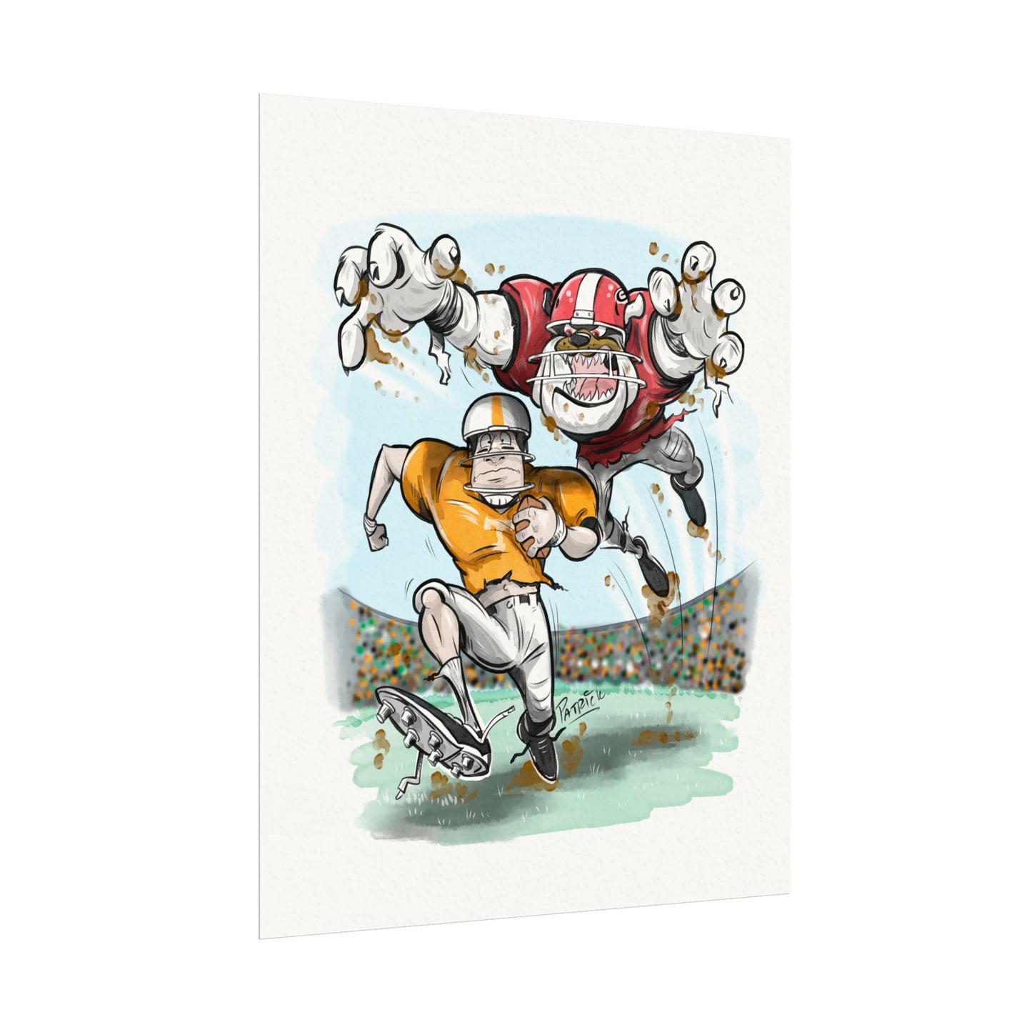 UGA Tackle Tennessee Art Print, CollegeFootball Decor, Athlete Wall Art, Gift for Sports Lovers, Gameday Poster