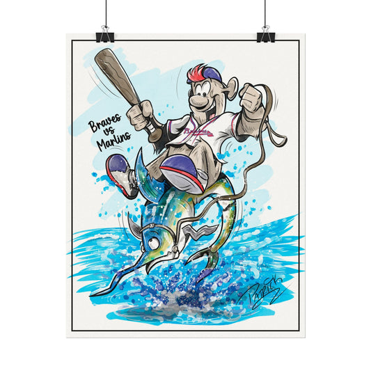 Braves vs Marlins Print
