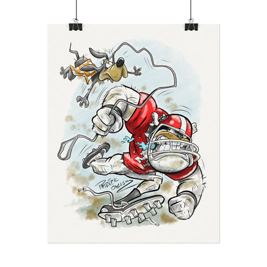 UGA vs Tennessee poster - Whimsical Wall Decor, Perfect for Game Rooms, Sports Lovers