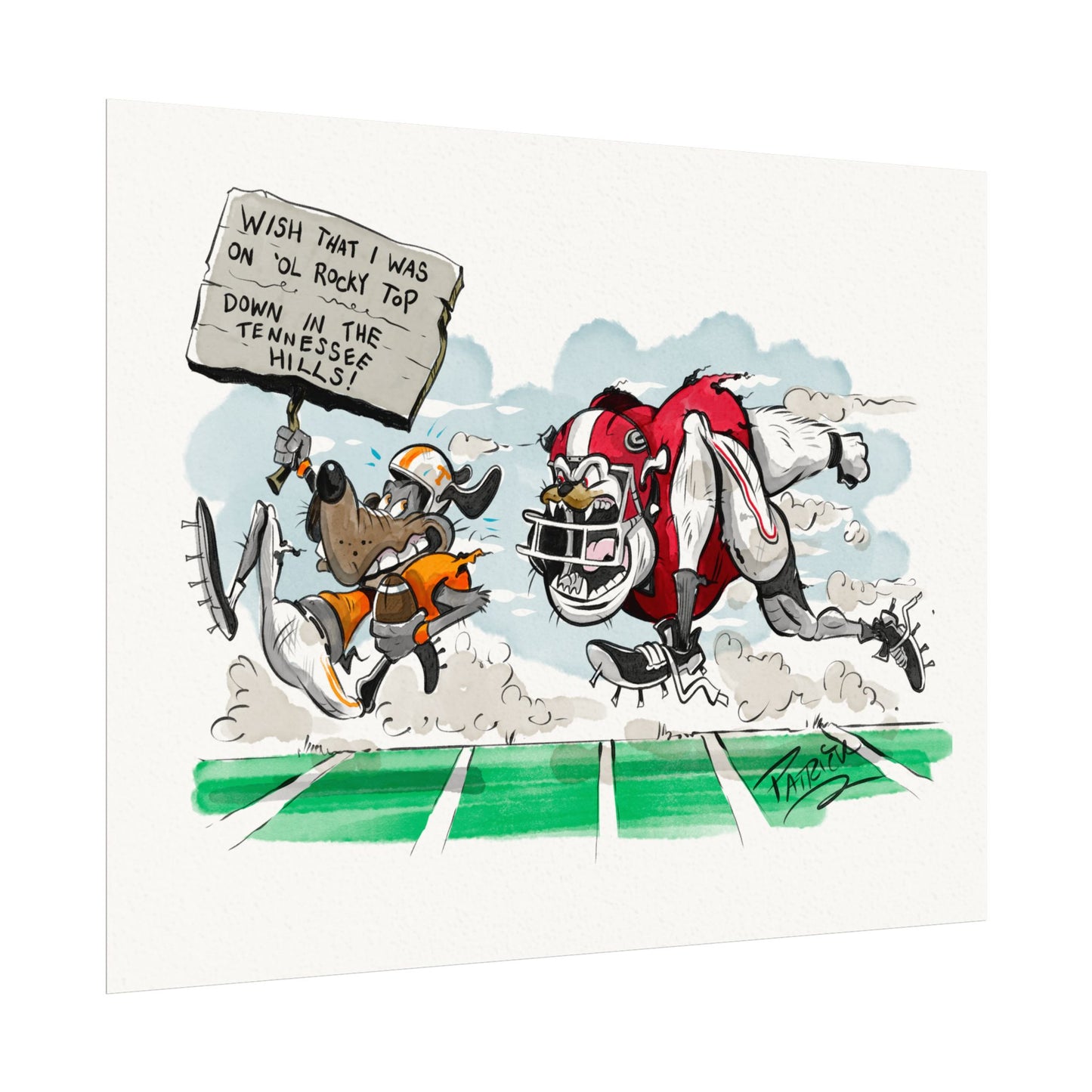 UGA Tennessee Sports Wall Art: "Wish That I Was on Ol' Rocky Top" Poster