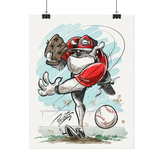 UGA Baseball 11x14 poster, Sports Decor, Unique Gift for Athletes, Kids Room Wall Art, Perfect for Sports Enthusiasts