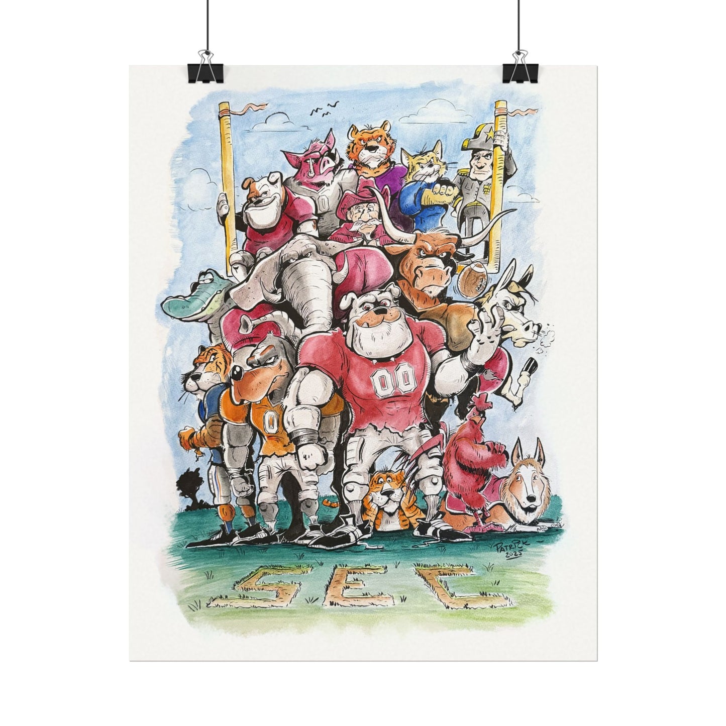 SEC Watercolor Print — Textured Matte Art Print